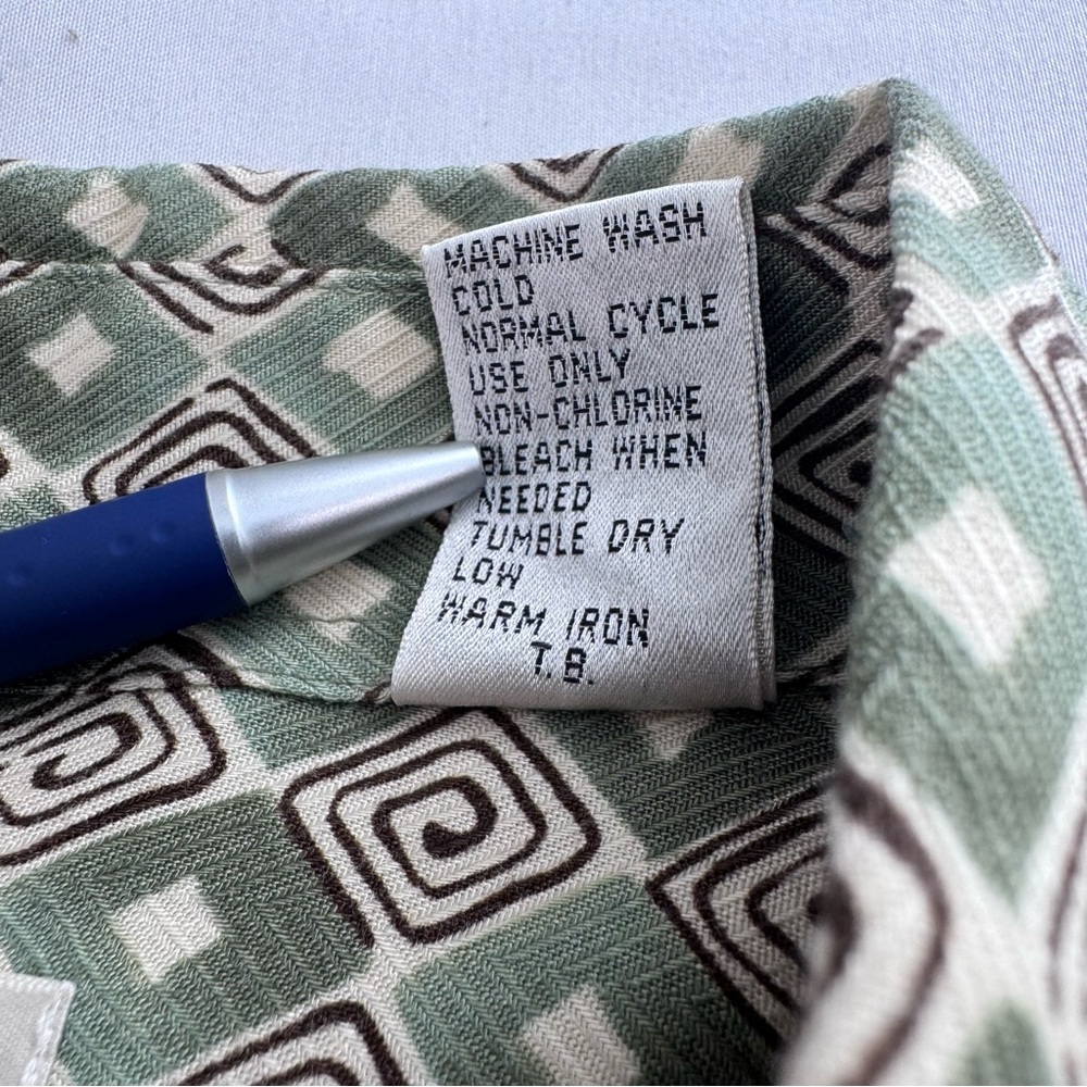 Campia Moda Men’s Short-Sleeve Hawaiian Shirt With Geometric Pattern, XL, EUC - Picture 4 of 8